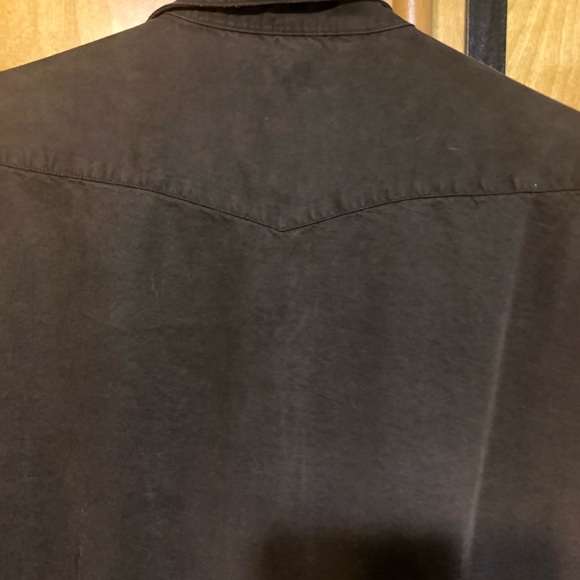 Vintage Ralph Lauren Brown Button Down 100% Lyocell Snap Down Size Medium - Picture 11 of 14